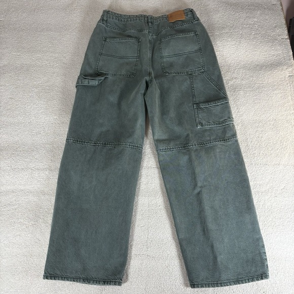 Unpublished Anthropology Wide Leg Carpenter Light Green Wash Jeans , Size 30 - Picture 14 of 14
